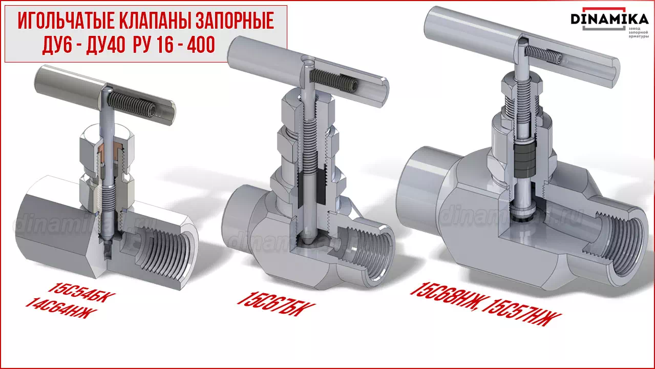 Резьбовые клапаны игольчатые муфтовые в Калуге